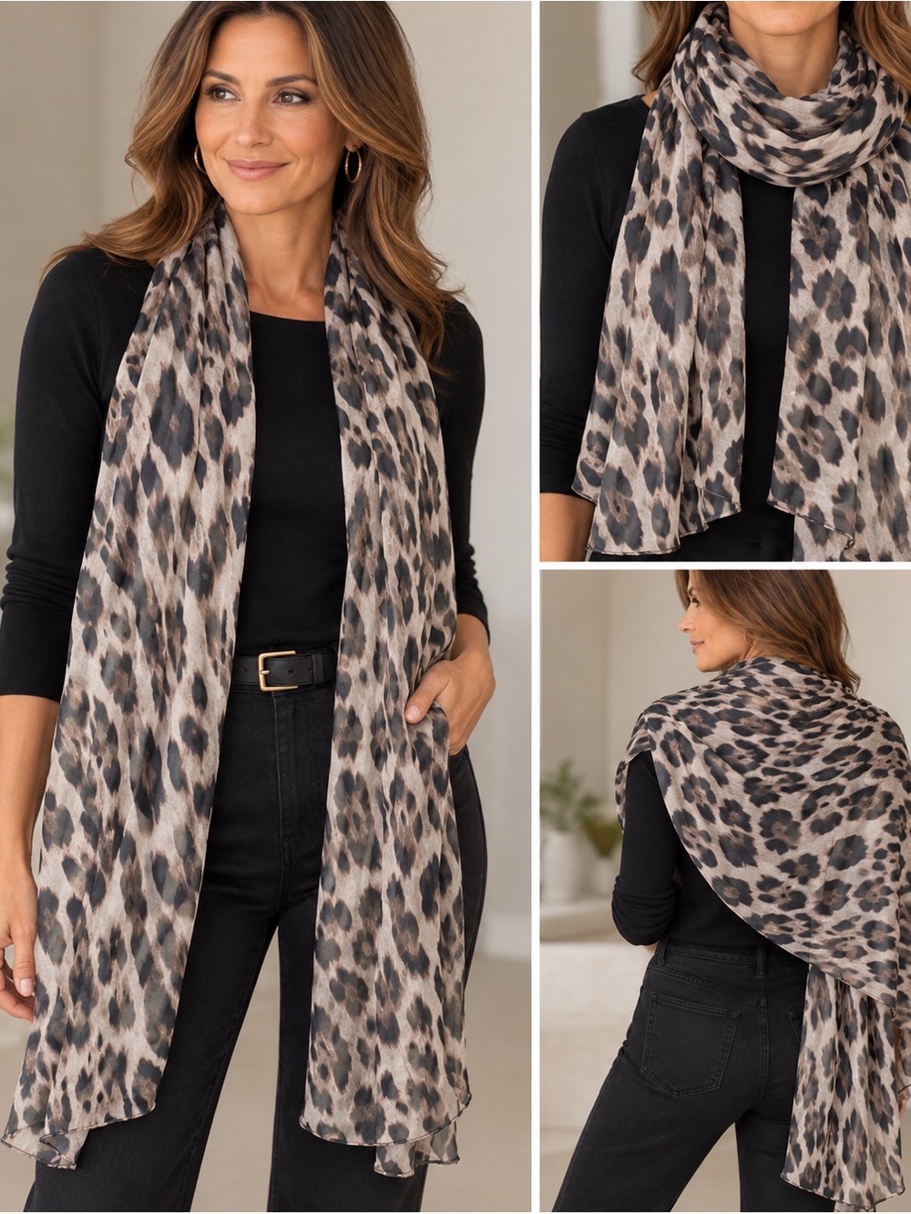 Beautiful Long Animal Print Scarf